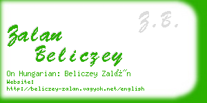 zalan beliczey business card